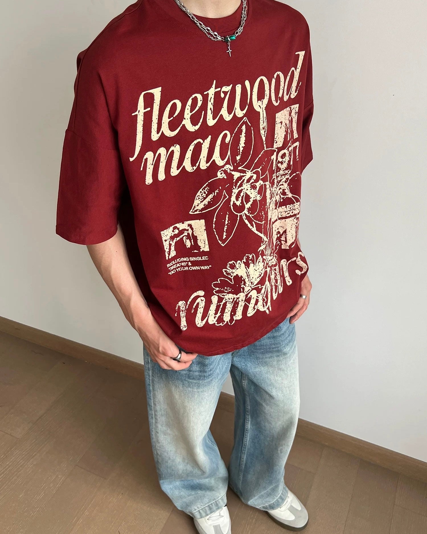 Retro letter short sleeves