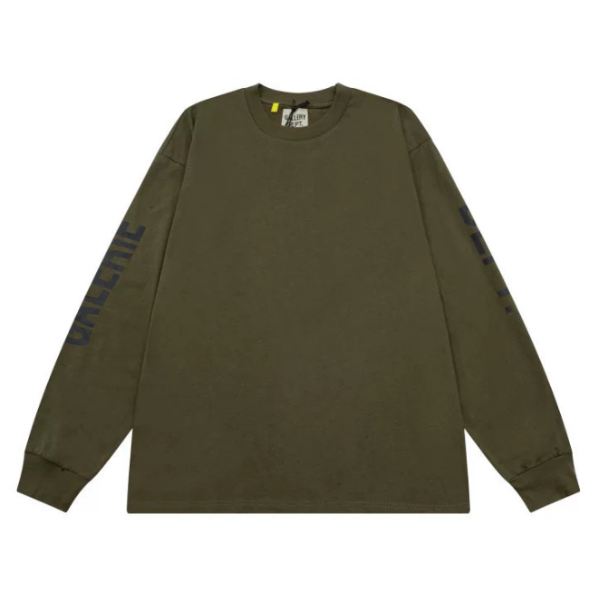 Gallery Dept. Sleeve Logo Graphic Long Sleeve T-Shirt - Army Green Main Image