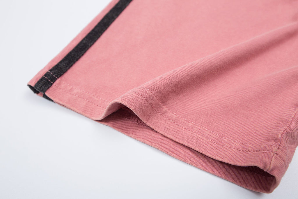 Retro colorblock short sleeves