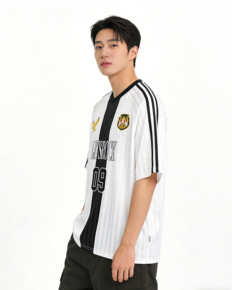 Striped athletic T-shirt