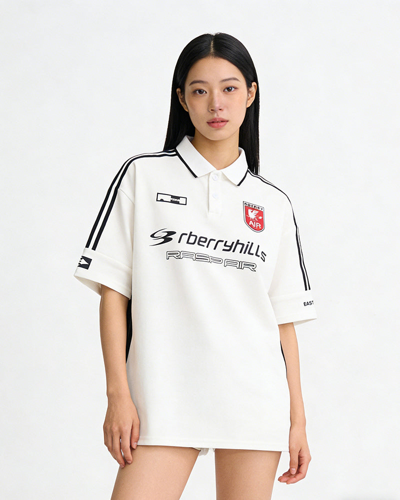 Spliced sports short sleeves