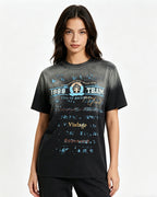 Washed Distressed Short-Sleeve T-Shirt (Women's)