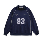 Retro lapel sweatshirt