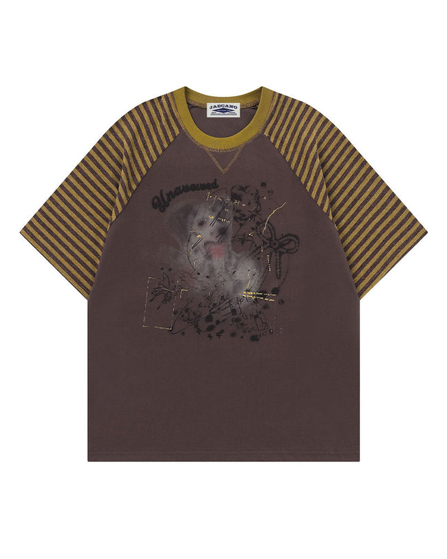 Vintage distressed puppy short-sleeved t-shirt Main Image