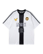 Striped athletic T-shirt