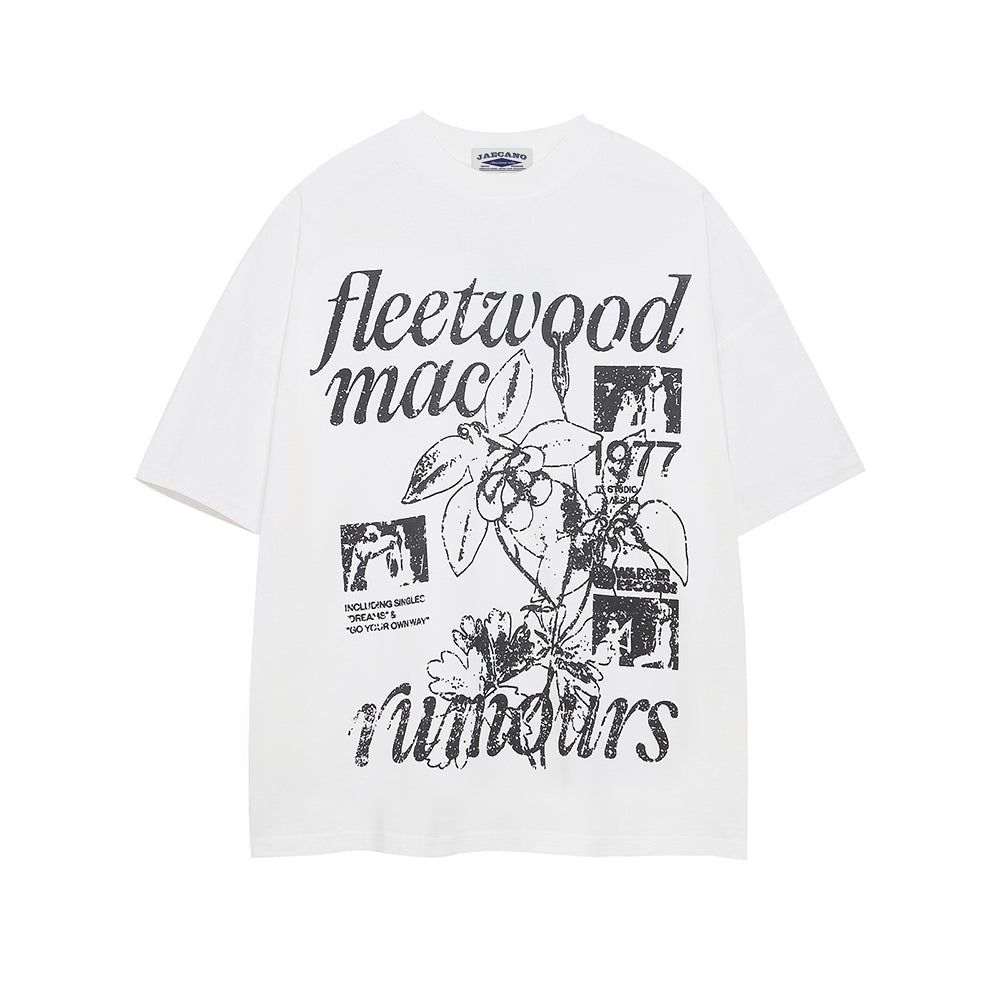 Retro letter short sleeves
