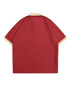 American retro hip hop embroidered letter short sleeves