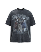 Retro casual short-sleeved shirt