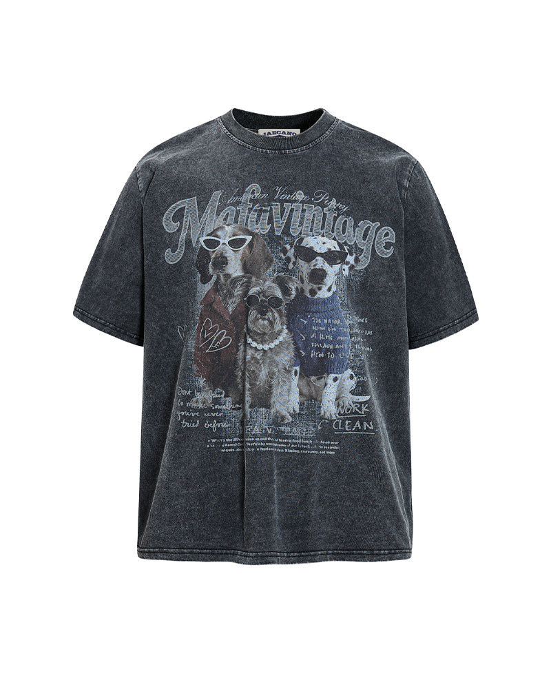 Retro casual short-sleeved shirt