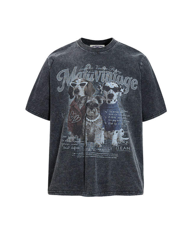 Retro casual short-sleeved shirt Hover Image