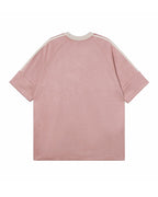 American retro patchwork contrasting short sleeves