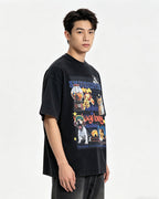 Retro fun print short sleeves