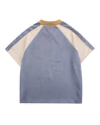 American retro raglan short sleeves
