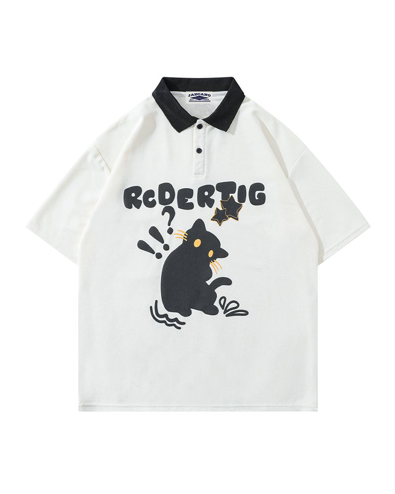 American retro kitten short sleeves