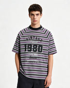 Retro striped short sleeves