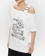 Fashion letter short sleeves