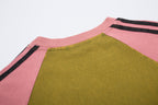 Retro colorblock short sleeves