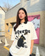 American retro kitten short sleeves