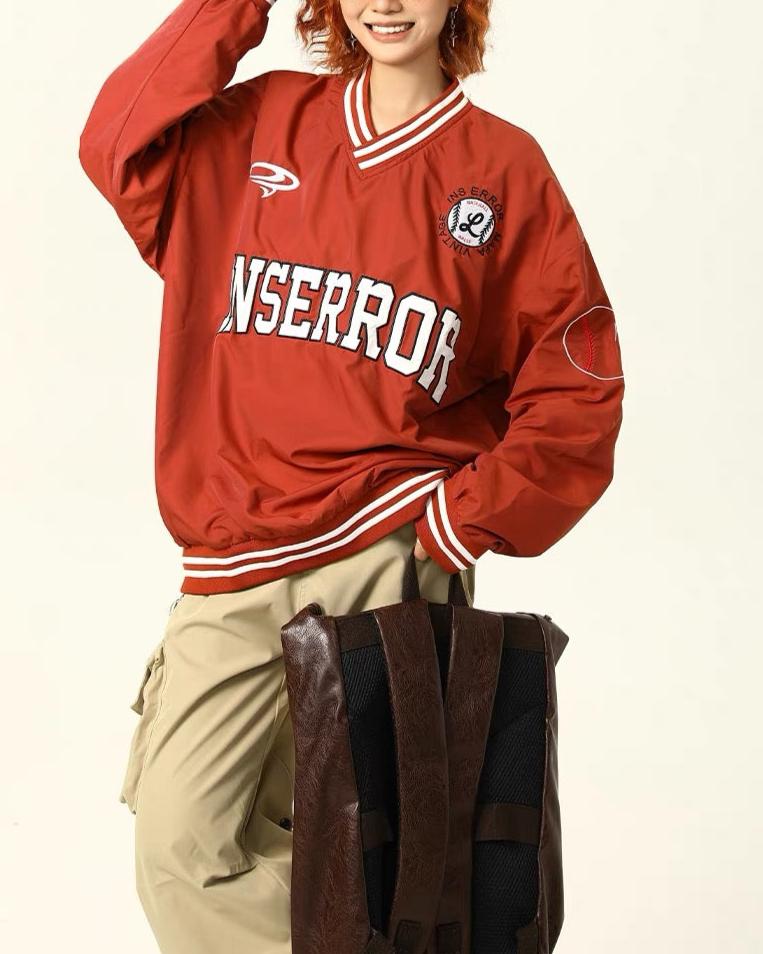 American retro letter long sleeves