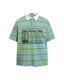 Striped color-blocked versatile short-sleeved shirt