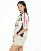 Retro Color Block Sports T-shirt