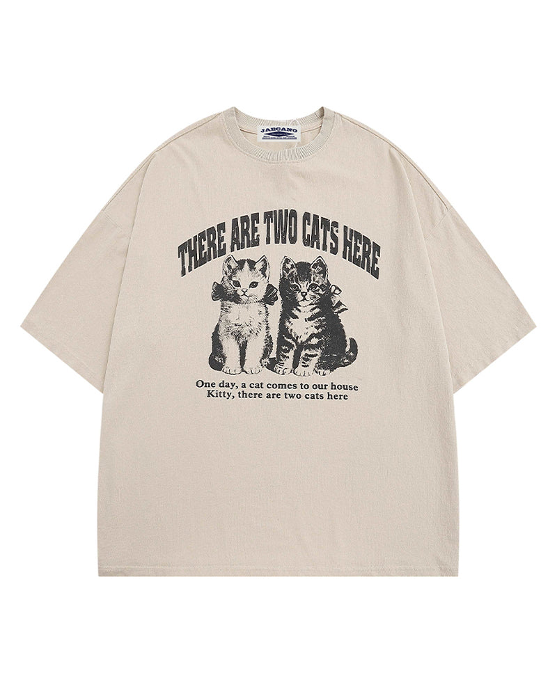 American cartoon kitten short sleeves