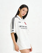 Spliced sports short sleeves