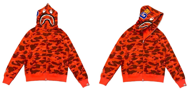 BAPE Shark Camo Full Zip Hoodie Hover Image