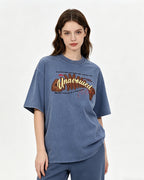 Retro distressed short-sleeved shirt