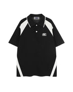 Color Block Casual Short Sleeve