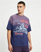 Gradient loose short-sleeved shirt