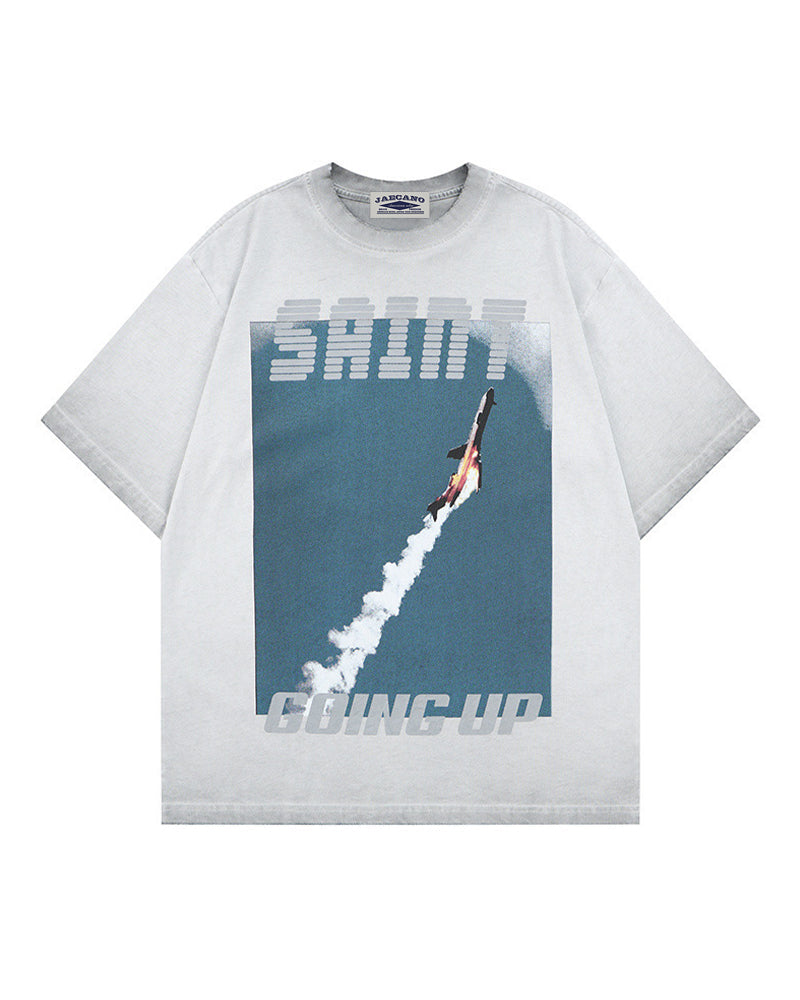 Contrast print short sleeves