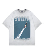 Contrast print short sleeves