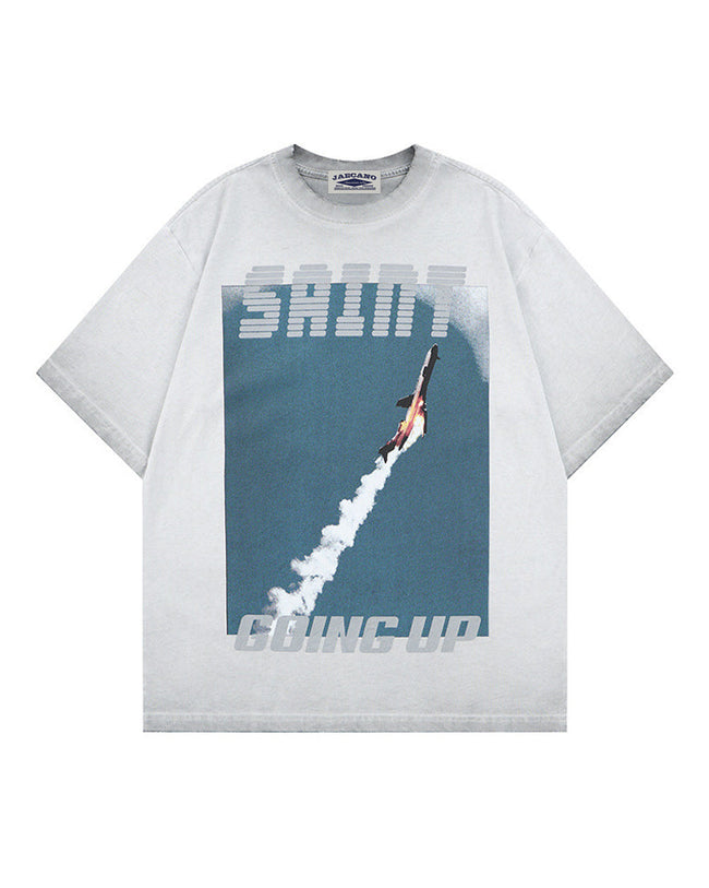 Contrast print short sleeves Hover Image