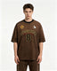 Washed distressed short-sleeved shirt