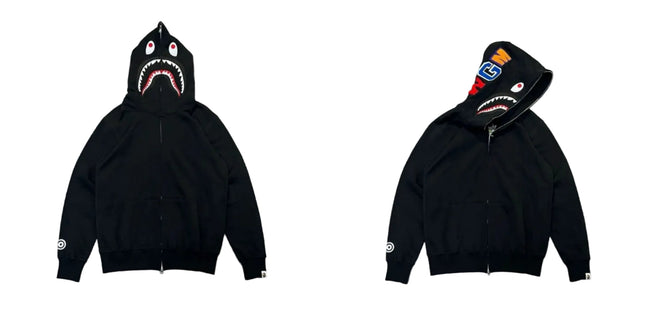 BAPE Shark Full Zip Hoodie Black Shark Edition Hover Image