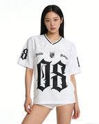 Sporty Digital Print Short Sleeve