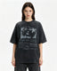 Vintage washed distressed short-sleeved shirt