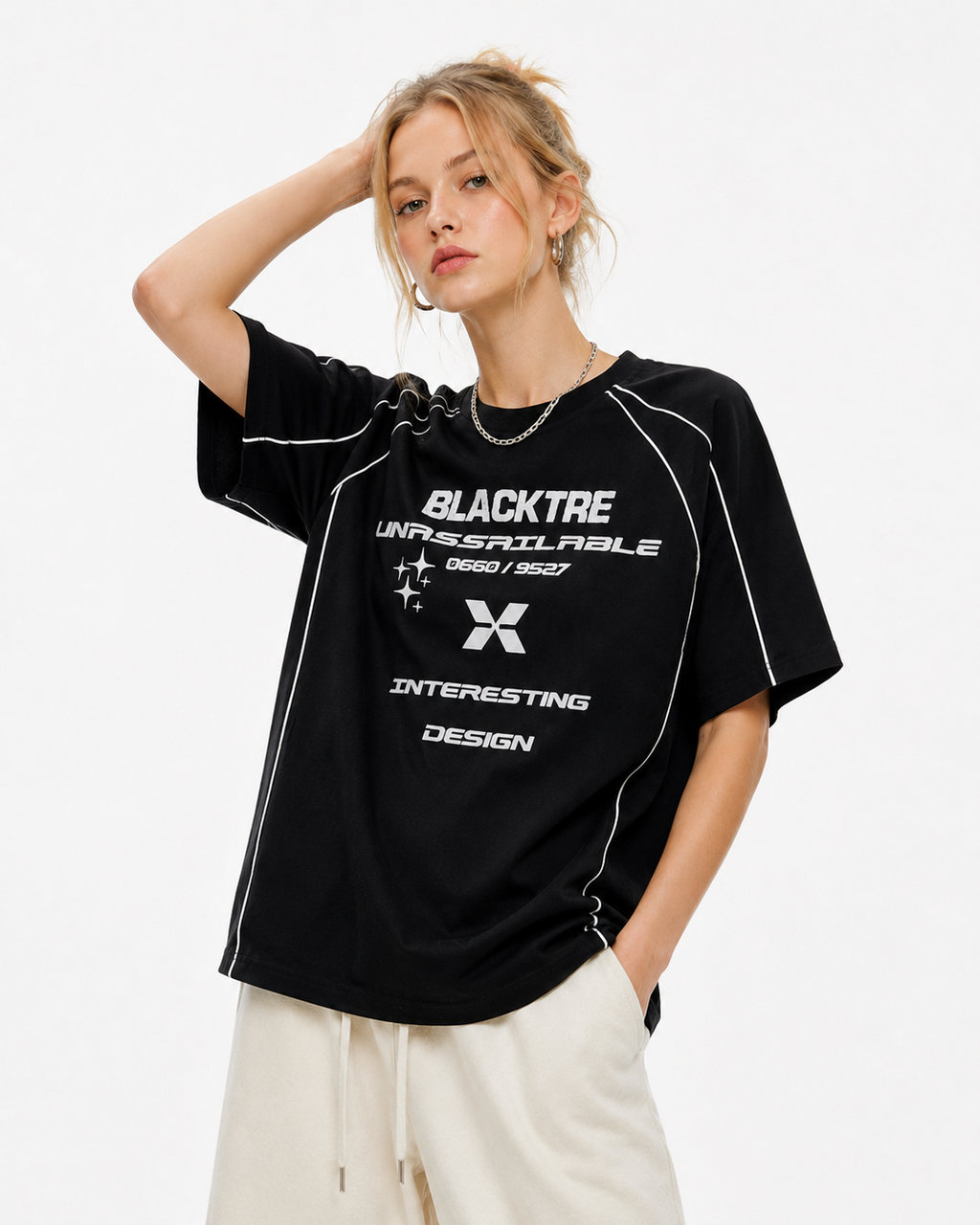 Retro crew neck short sleeves