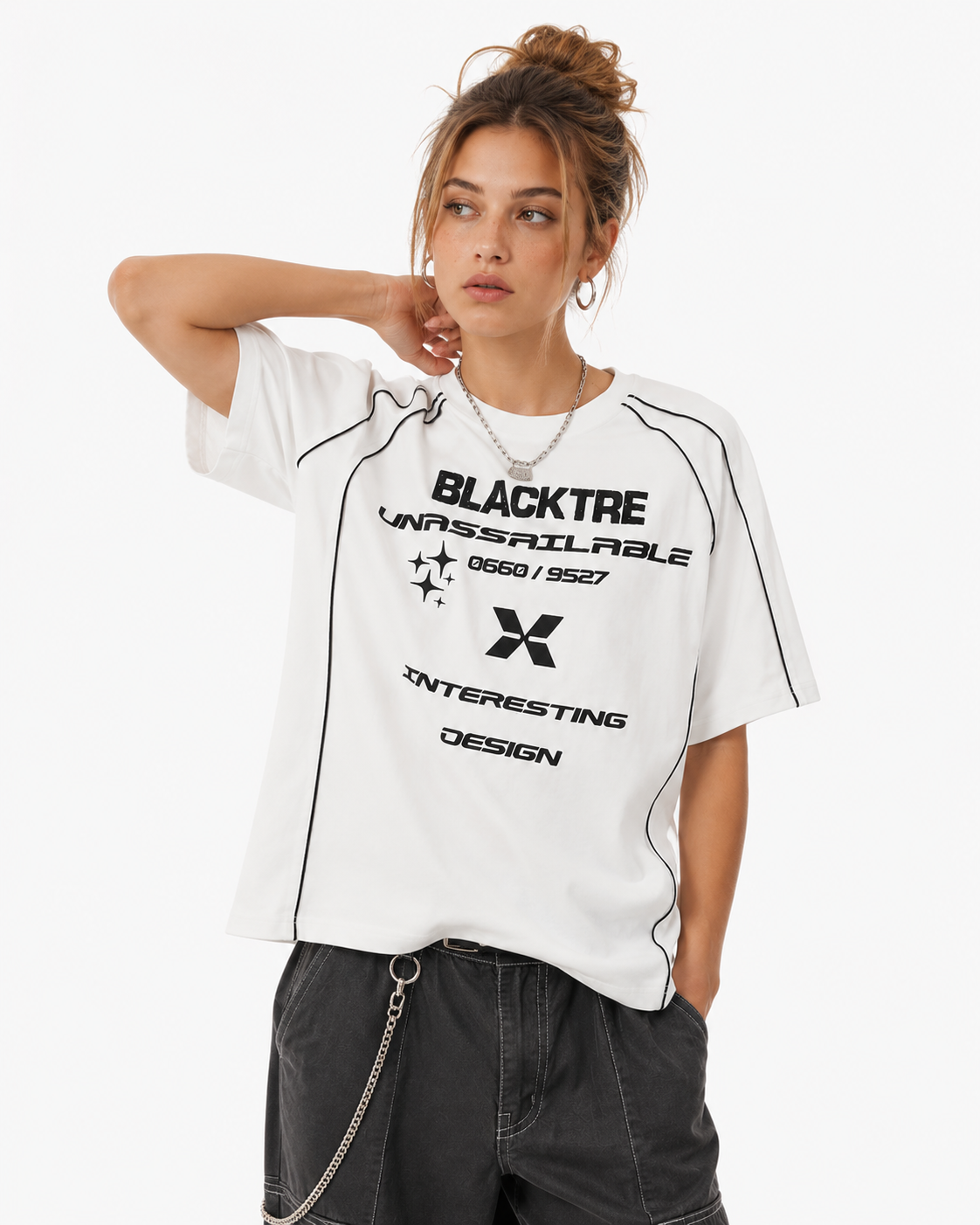 Retro crew neck short sleeves