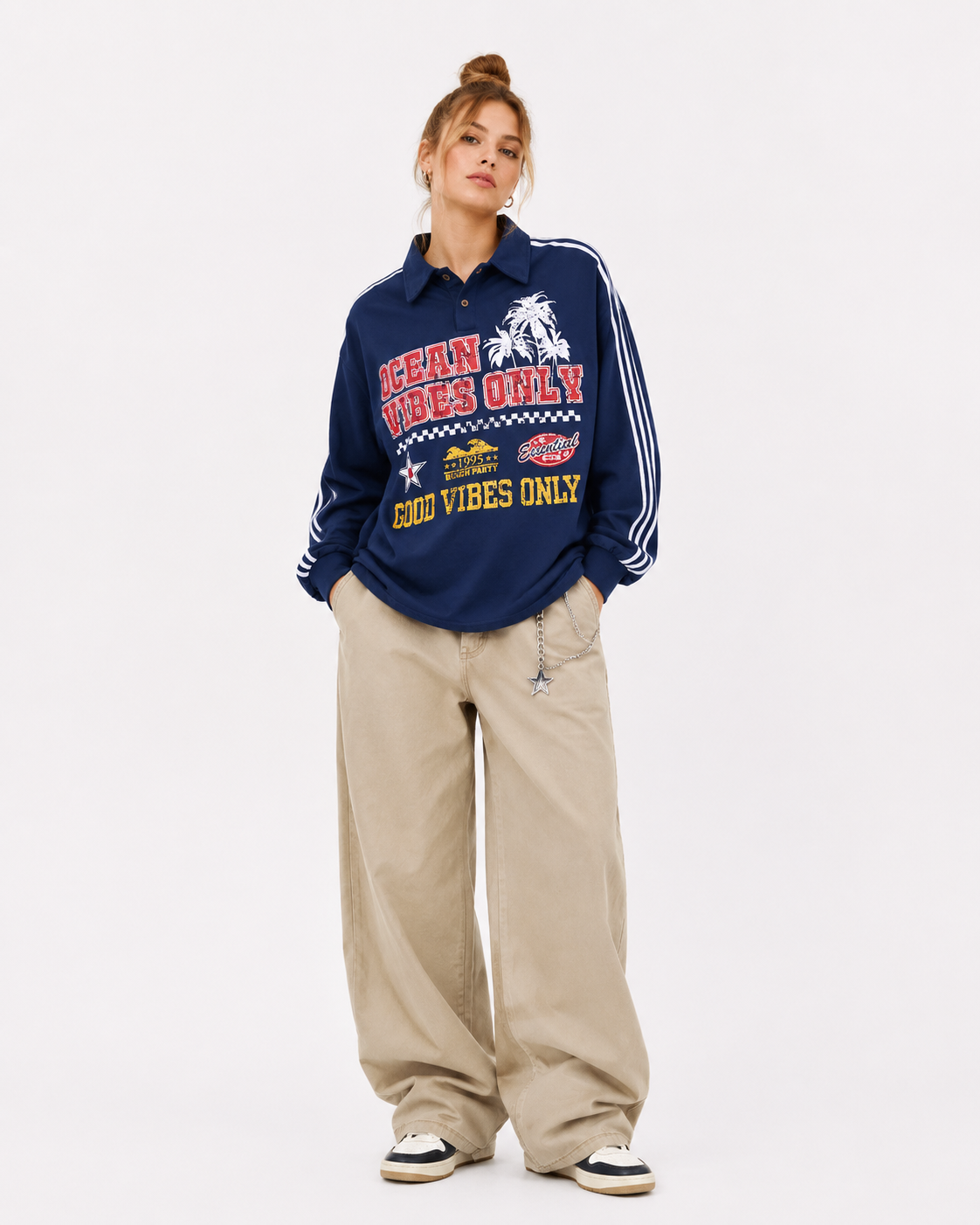 Letter Print Casual Long Sleeve