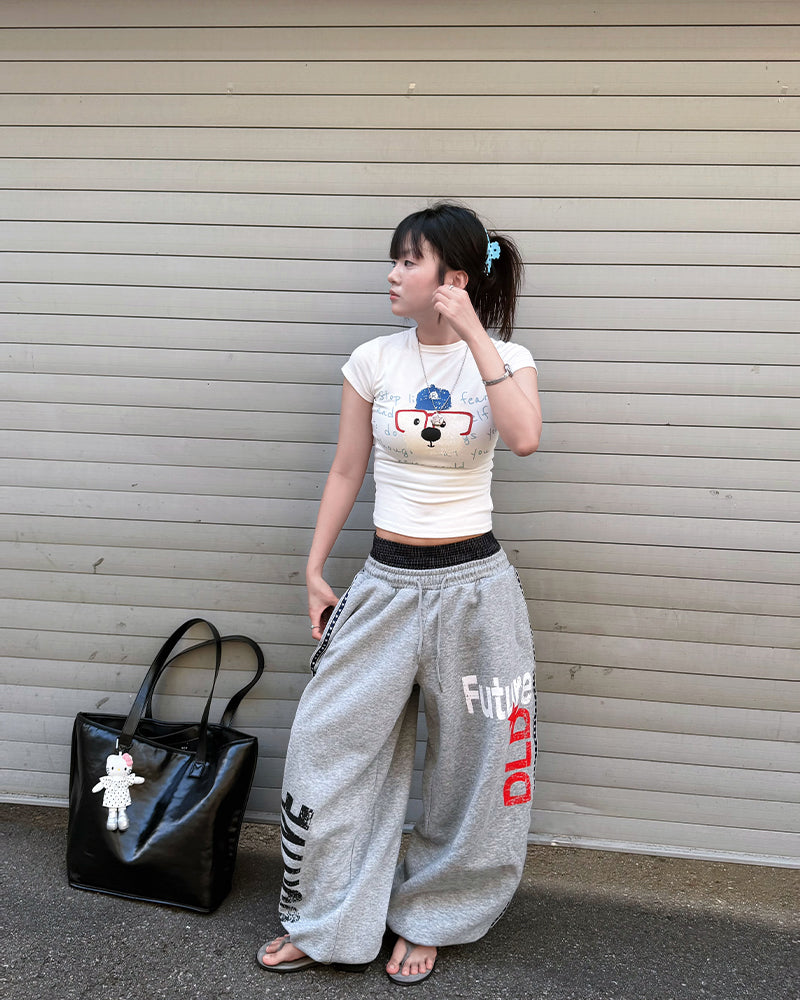 Puppy print short-sleeved T-shirt (women's)