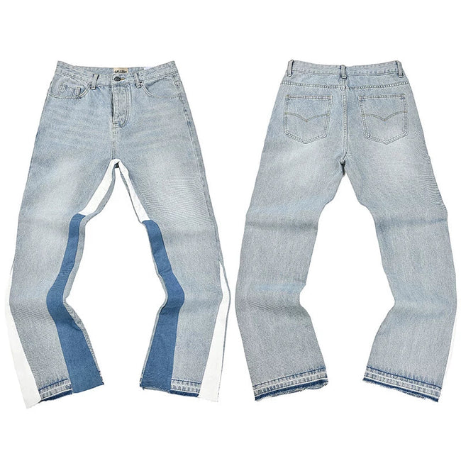 Gallery Dept. Distressed Heavy Paint Splatter Washed Black Denim Jeans Hover Image