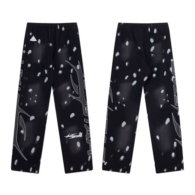 Hellstar Black Dot Splash Graphic Sweatpants Hover Image
