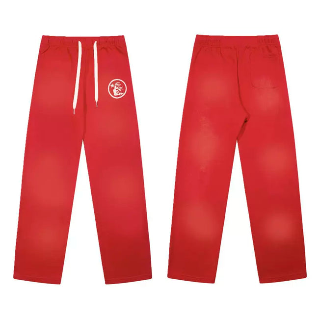 Hellstar Red Circular Logo Faded Straight Sweatpants Hover Image