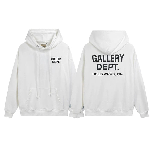 Gallery Dept Hollywood CA White Hoodie Hover Image