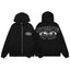 Black Graphic Zip-Up Hoodie | Streetwear Hoodie with Bold Back Lettering Design