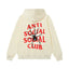 Anti Social Social Club Spider Red Logo Hoodie - Cream