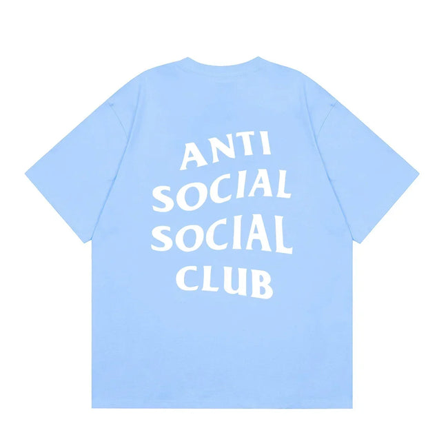 Anti Social Social Club Classic Logo T-Shirt - Light Blue/White Hover Image