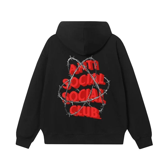 Anti Social Social Club Barbed Wire Logo Hoodie - Black Hover Image
